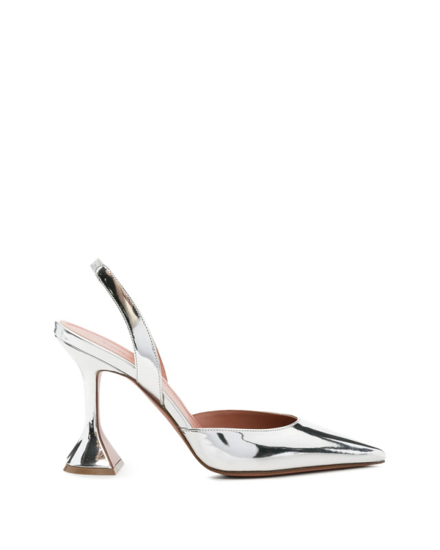 [Amina Muaddi] Slingback FW26 HOLLI 95 SILVE