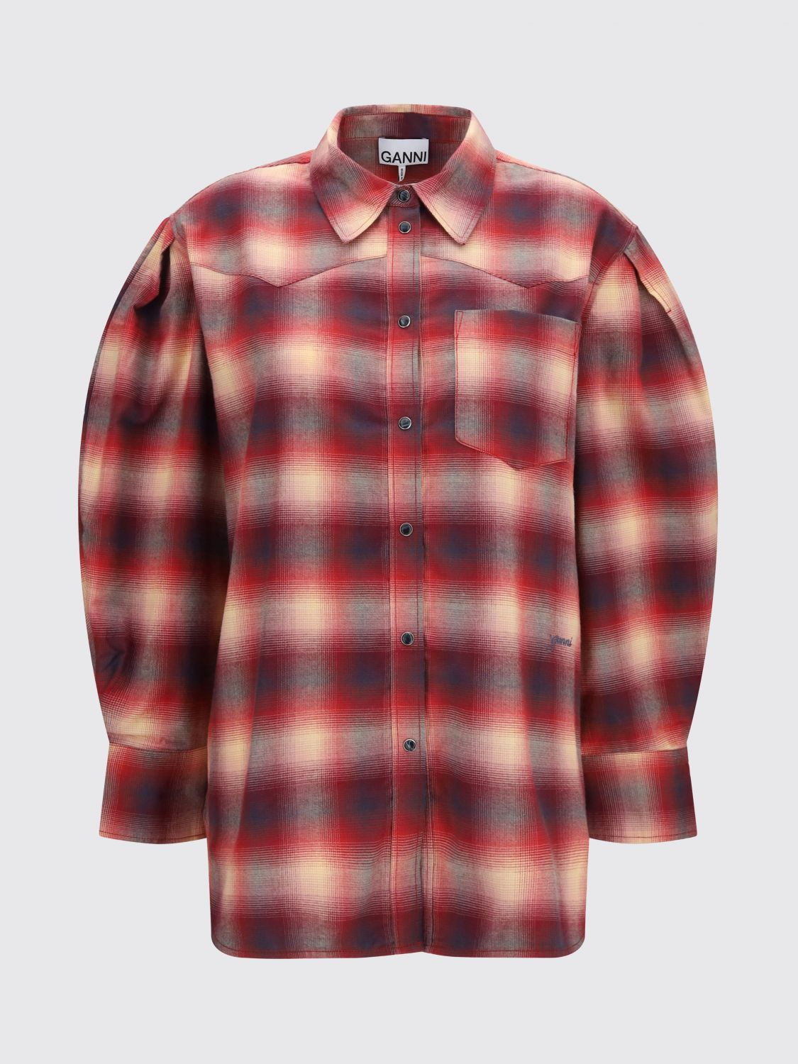 [GANNI] Shirts Long Sleeve FW26 A1040415 266