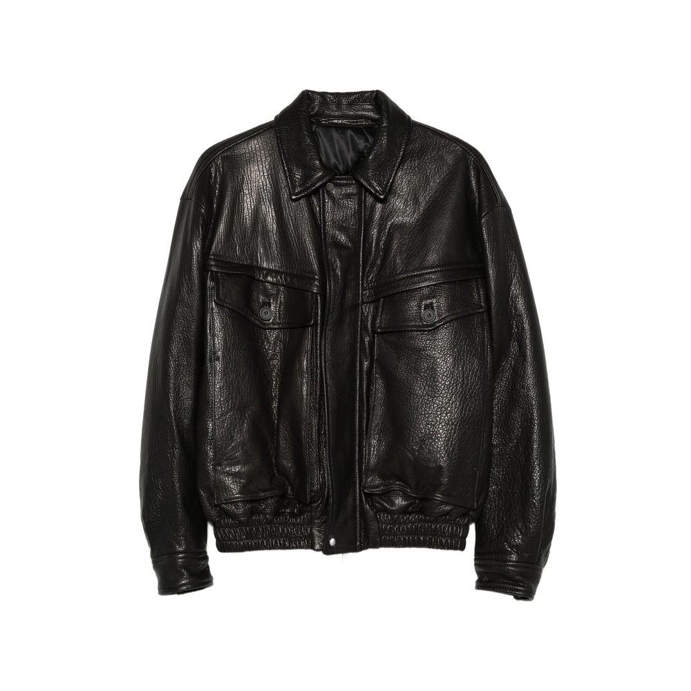 [Santoro] Leather Jacket FW26 51526-U  BLACK