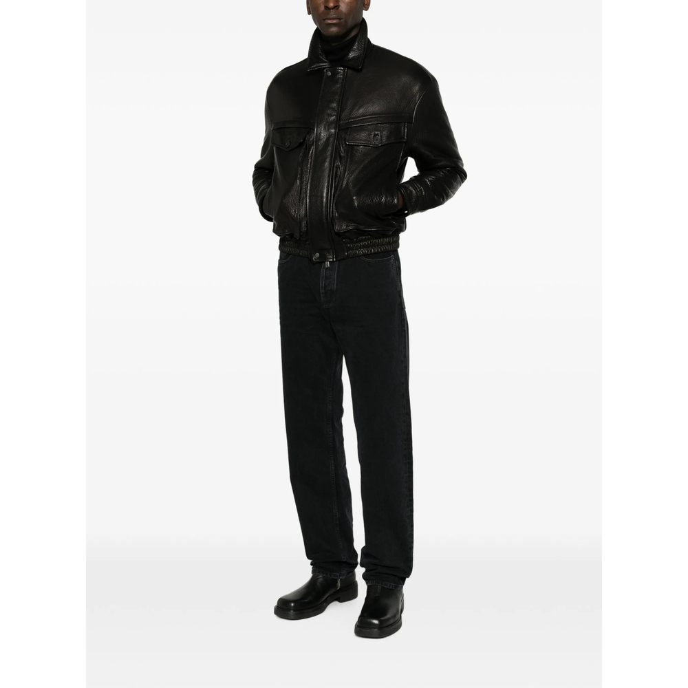 [Santoro] Leather Jacket FW26 51526-U  BLACK