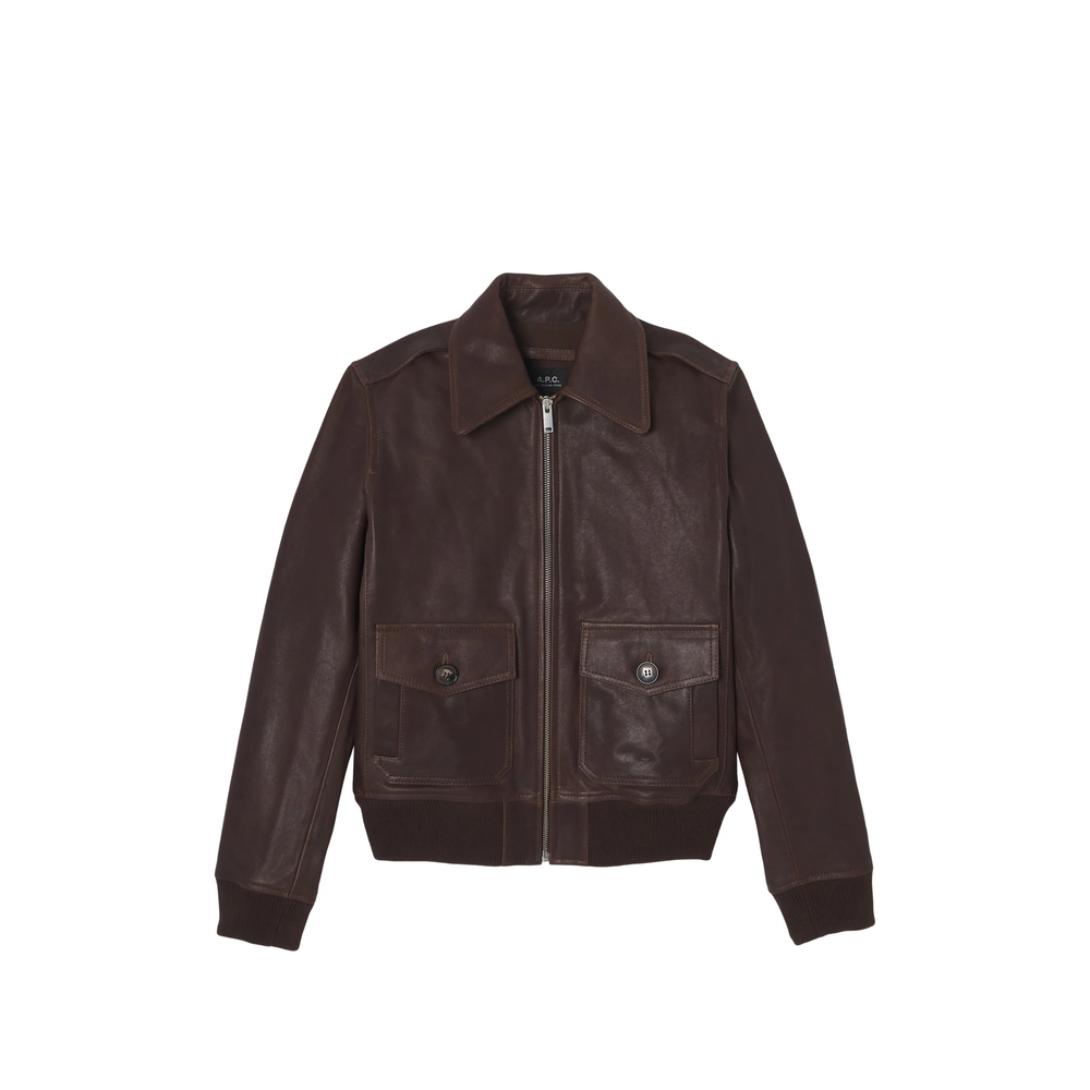 [A.P.C.] Leather Jacket FW26 PXCDG F32052 CAA