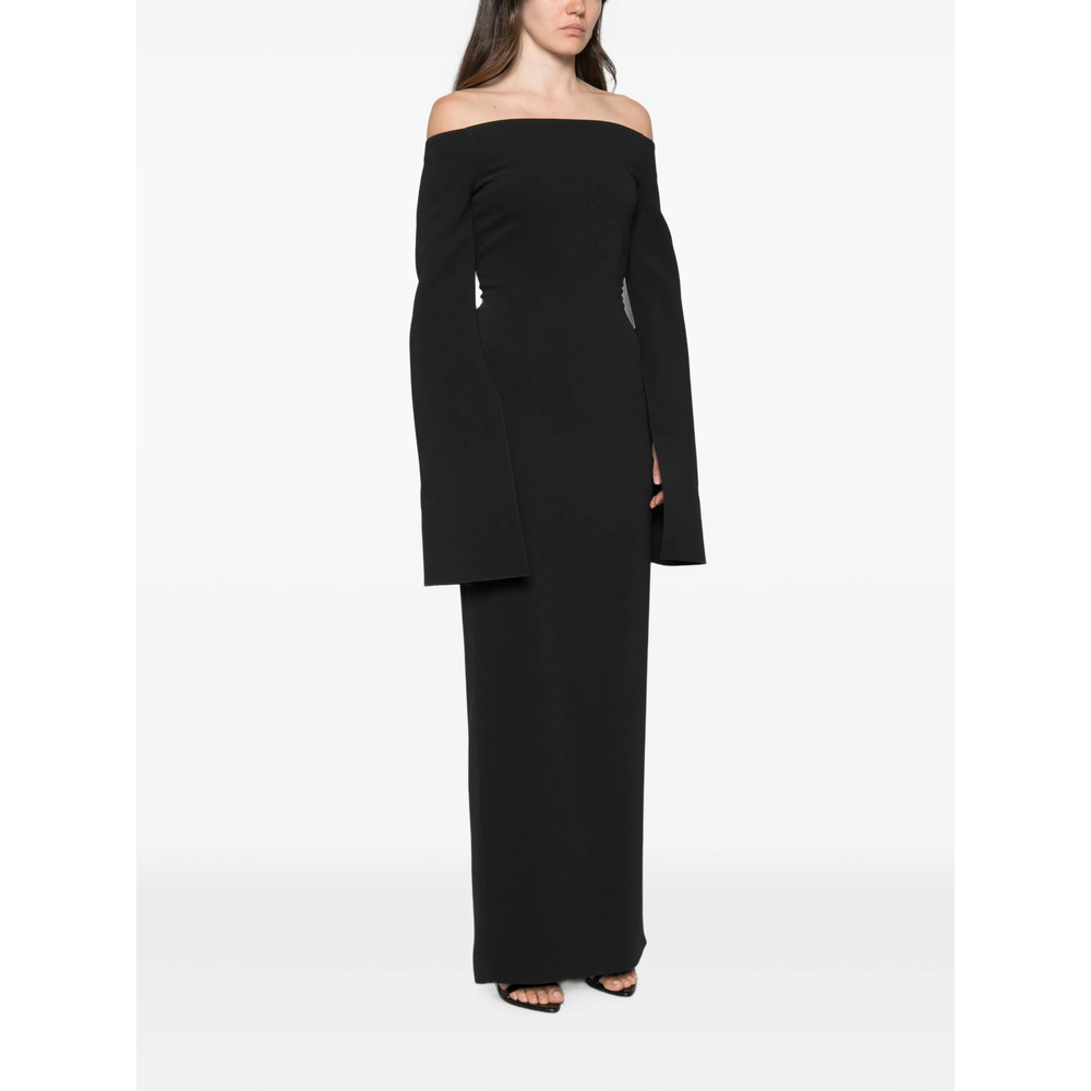 [Solace London] Long sleeve dress FW26 OS49015  BLACK