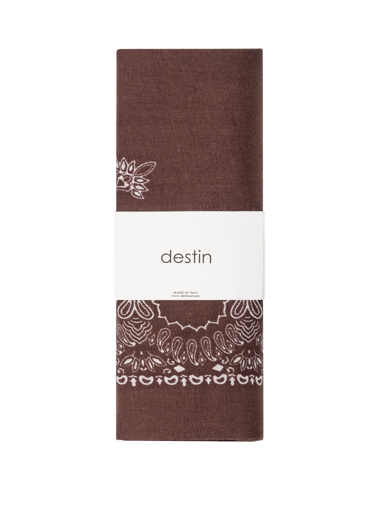 [Destin] Scarf FW26 TRIANGLEBANDANA DARKCHOCO