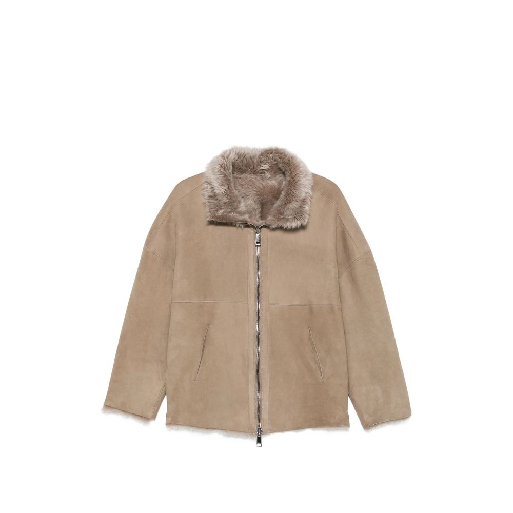 [Giorgio Brato] Leather Jacket FW26 GD27F19099BISM  TAUPE
