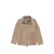 [Giorgio Brato] Leather Jacket FW26 GD27F19099BISM  TAUPE