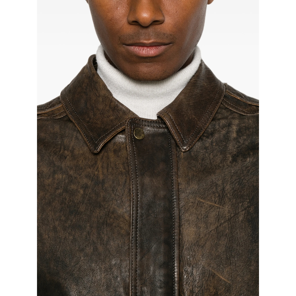 [Santoro] Leather Jacket FW26 51627-U  BROWN