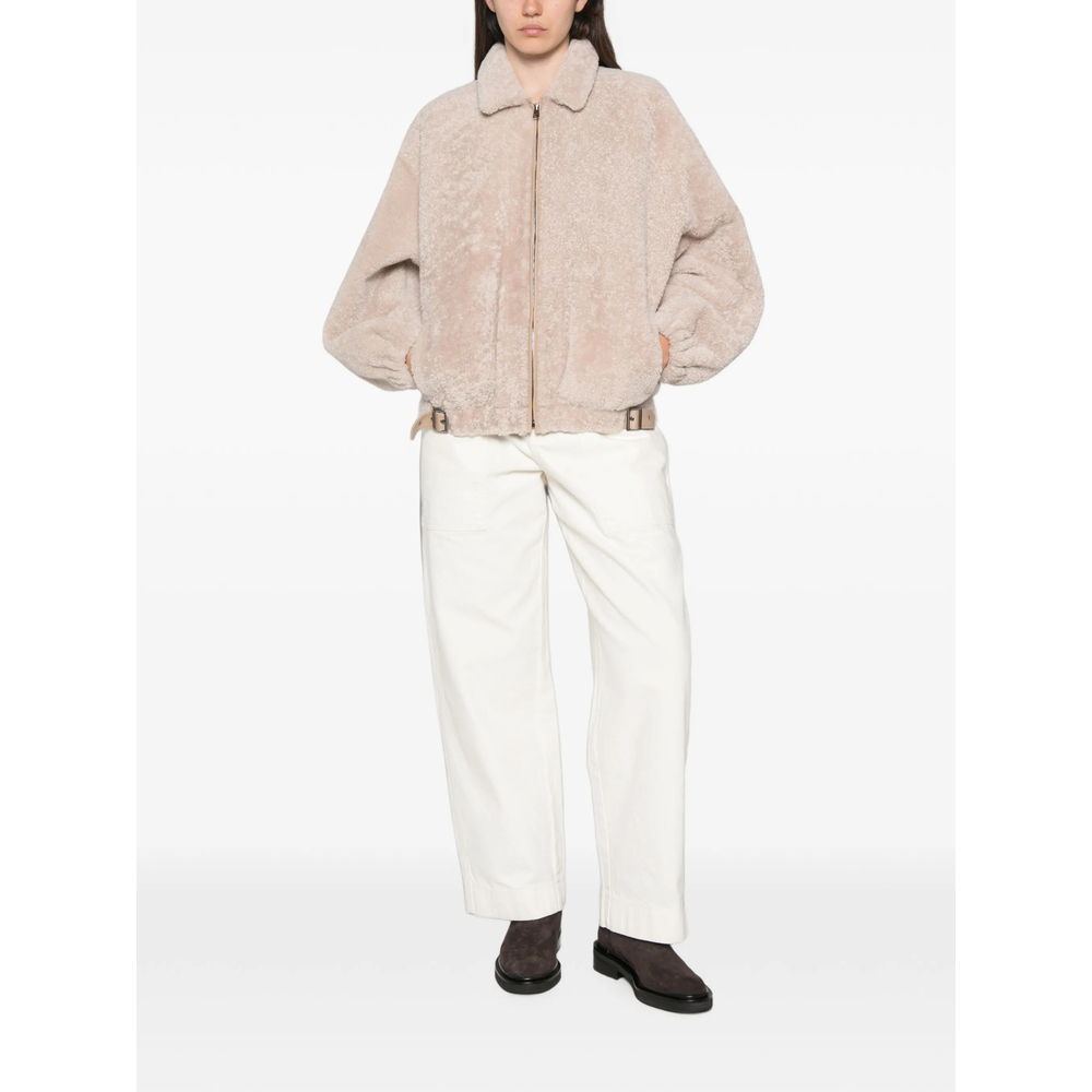[SIMONETTA RAVIZZA] Leather Jacket FW26 F06JA422H39  MILK