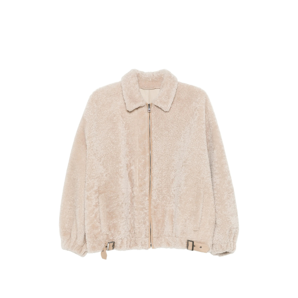 [SIMONETTA RAVIZZA] Leather Jacket FW26 F06JA422H39  MILK