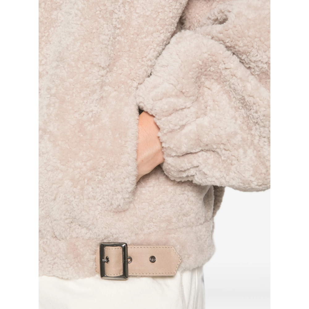 [SIMONETTA RAVIZZA] Leather Jacket FW26 F06JA422H39  MILK