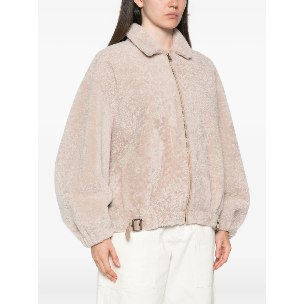 [SIMONETTA RAVIZZA] Leather Jacket FW26 F06JA422H39  MILK