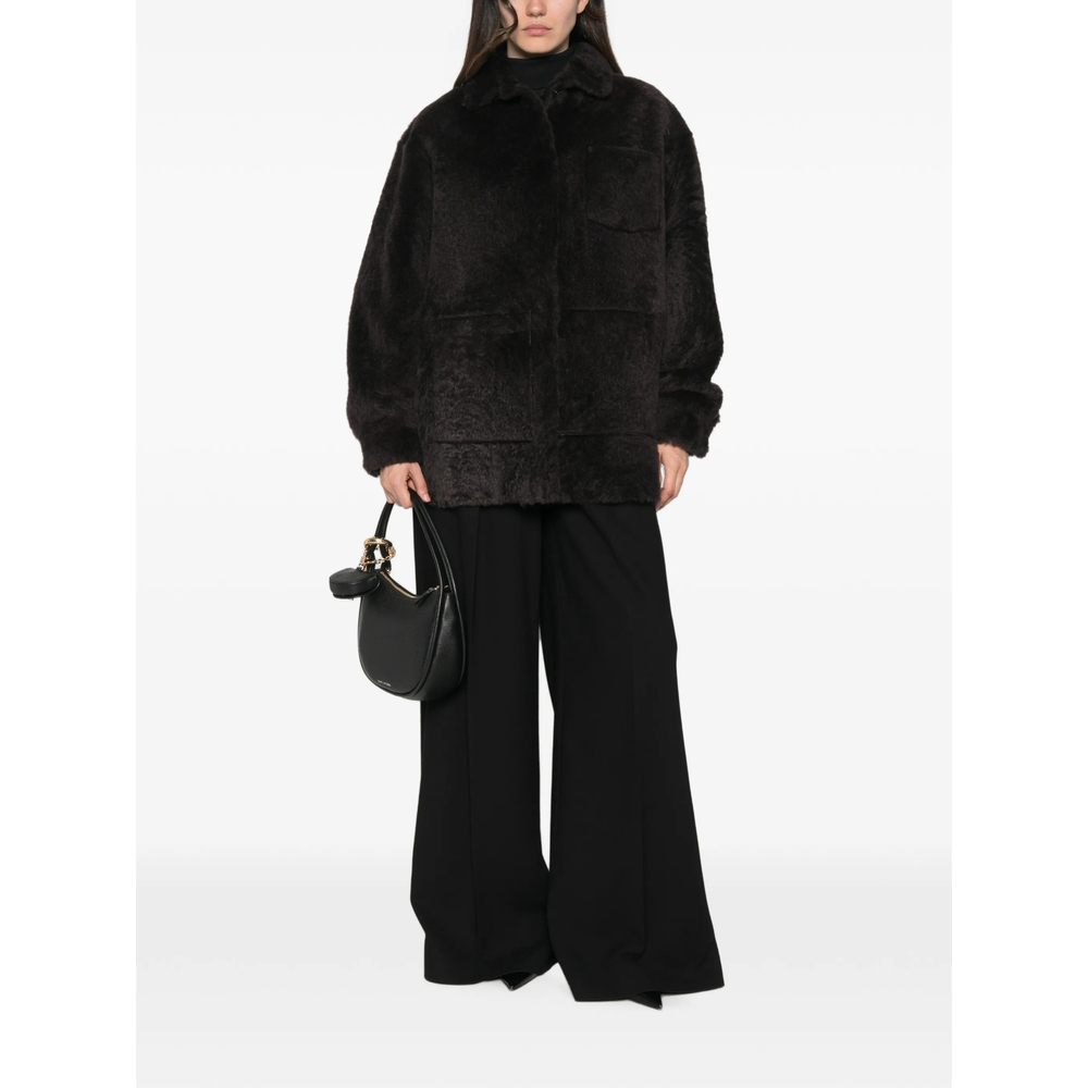 [SIMONETTA RAVIZZA] Leather Jacket FW26 F06JA437H18  CHOCO