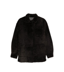 [SIMONETTA RAVIZZA] Leather Jacket FW26 F06JA437H18  CHOCO