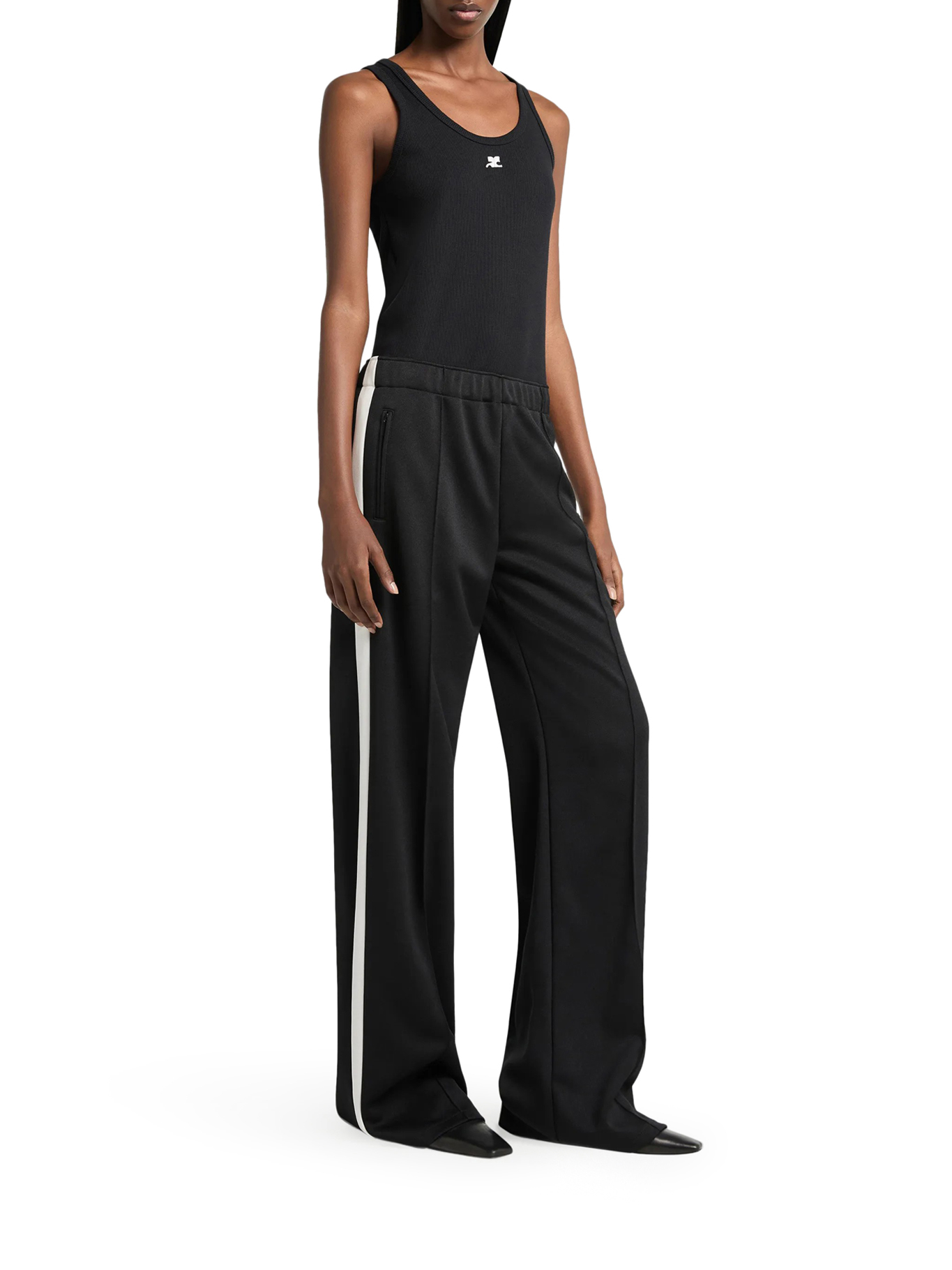[Courreges] Jogger pants FW26 326JPA769JS00029901 BLACK HERITAGE WHITE