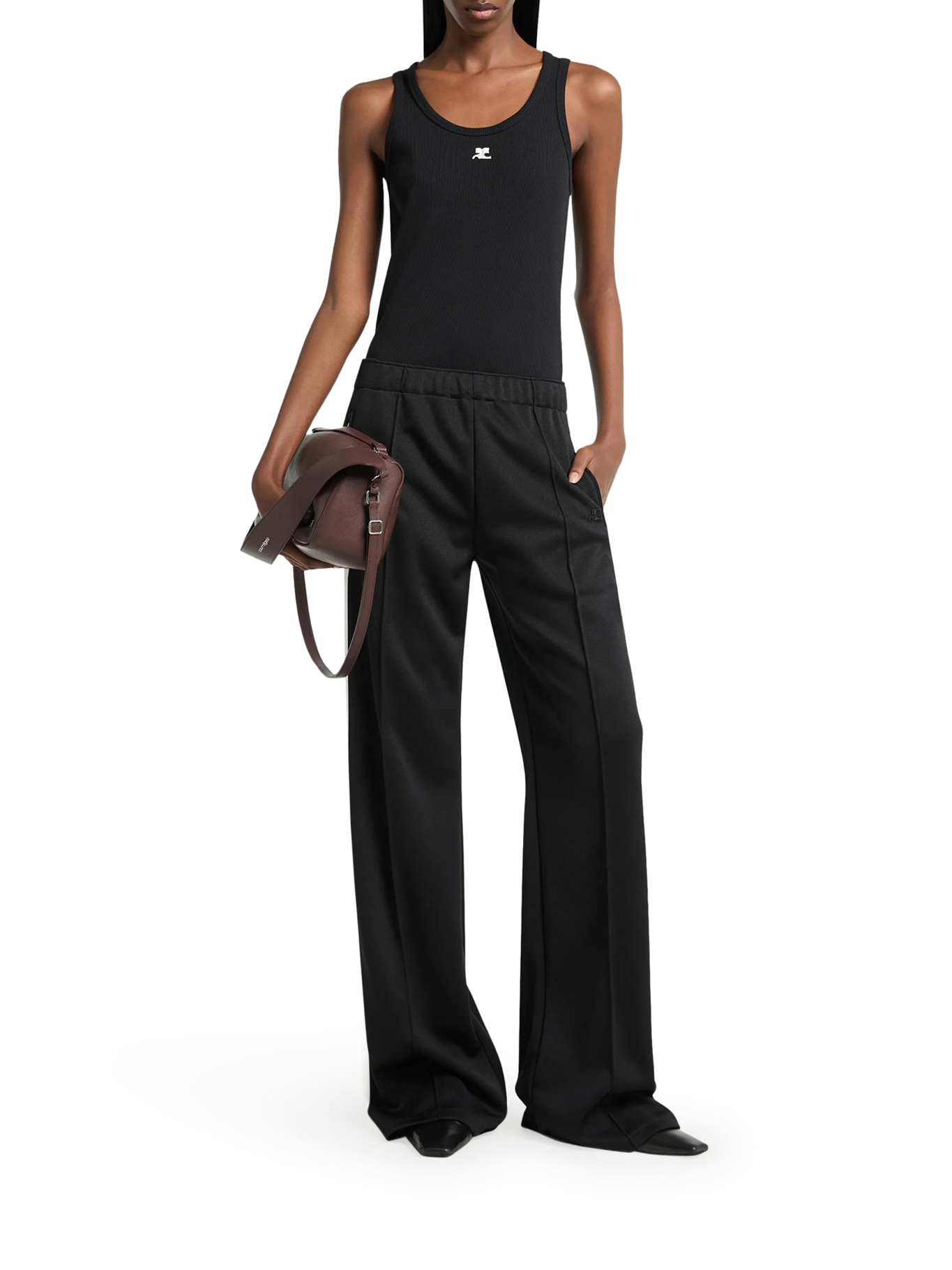 [Courreges] Jogger pants FW26 326JPA769JS00029901 BLACK HERITAGE WHITE