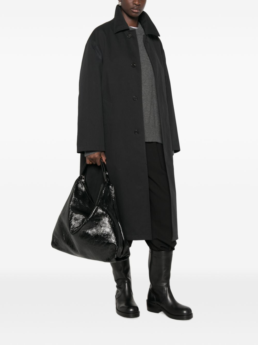 [GHERARDINI] Shoulder bag FW26 GHB0309 MEDIUM SHOULDER NAPLAK NERO