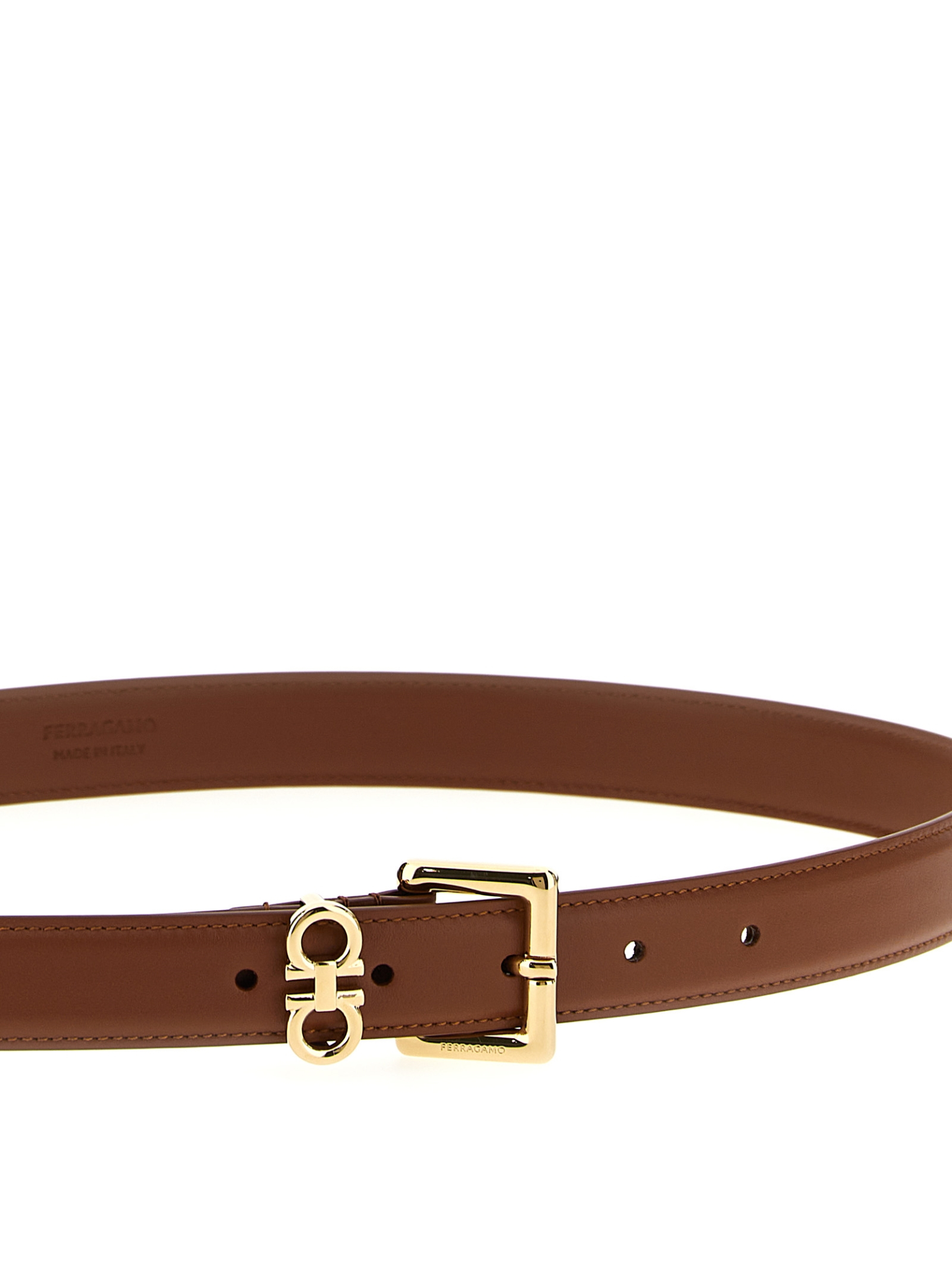[Ferragamo] Belt FW26 780417NEWCOGNAC