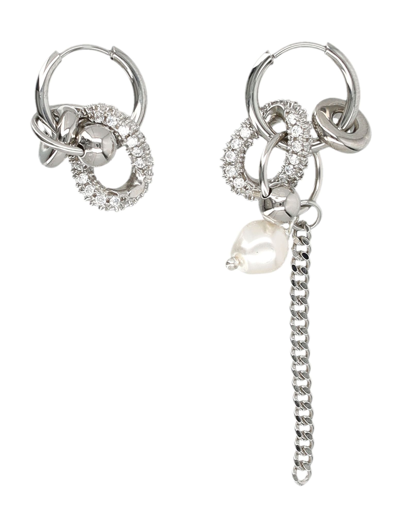 [JUSTINE CLENQUET] Earring FW26 JADEEARRINGPALLADIUM