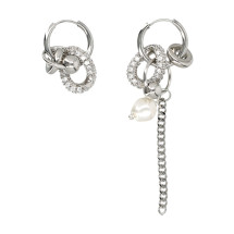 [JUSTINE CLENQUET] Earring FW26 JADEEARRINGPALLADIUM