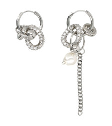 [JUSTINE CLENQUET] Earring FW26 JADEEARRINGPALLADIUM