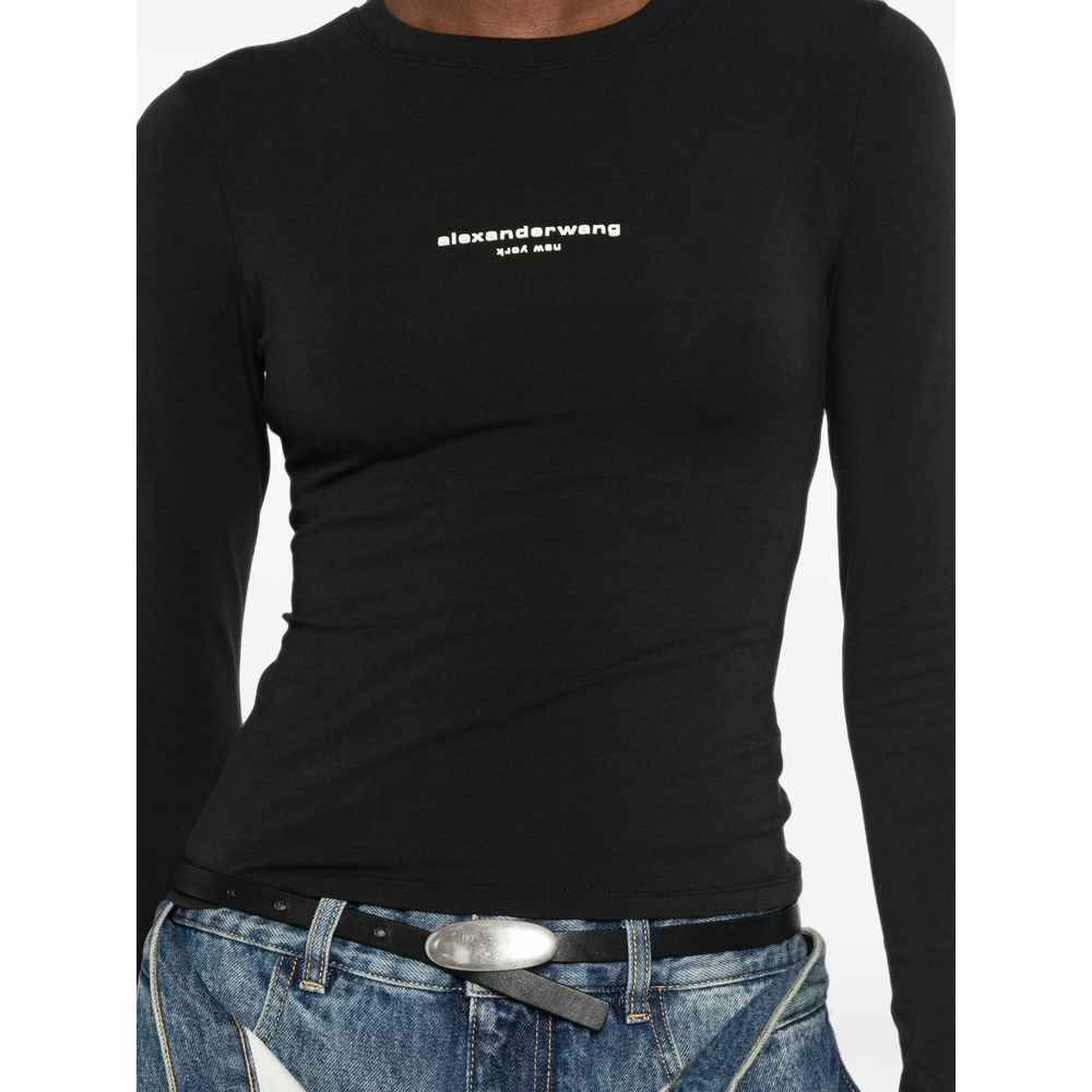[ALEXANDER WANG] T-shirts Long Sleeve FW26 1CC4261457  001