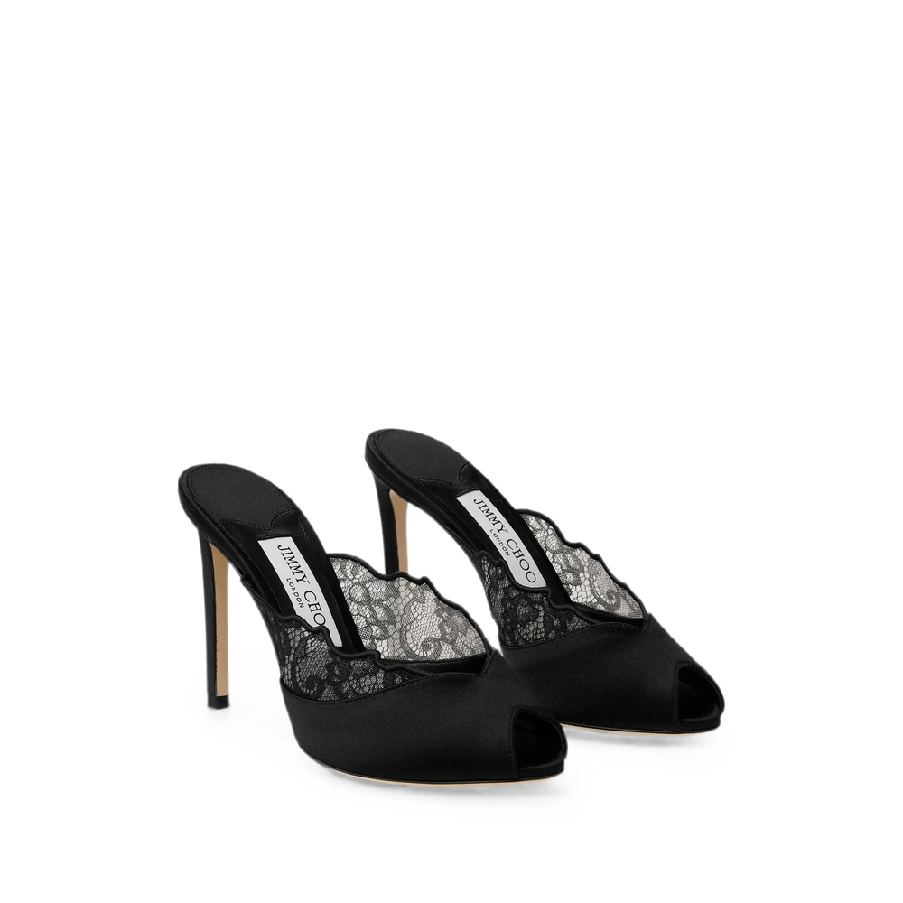 [Jimmy Choo] Mules FW26 BRIGITTE MULE 100 WAN BLACK