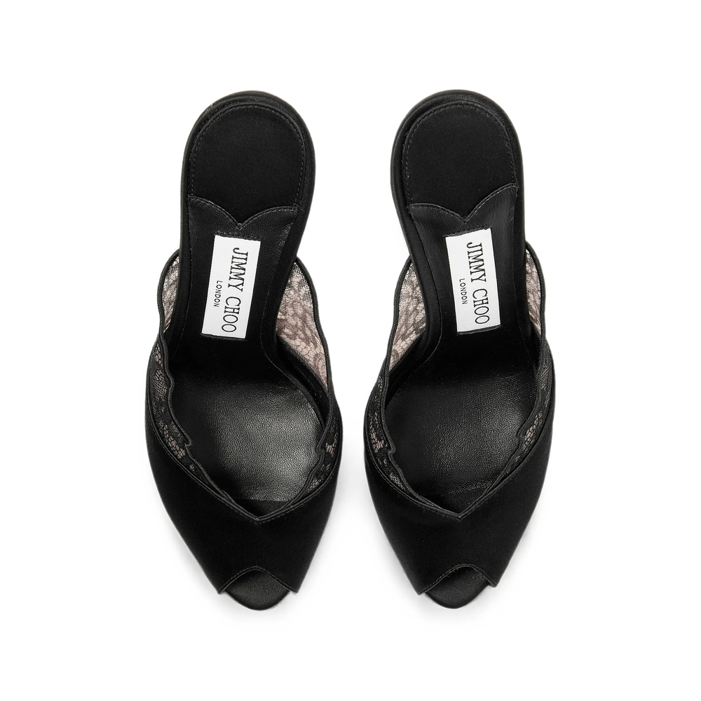 [Jimmy Choo] Mules FW26 BRIGITTE MULE 100 WAN BLACK