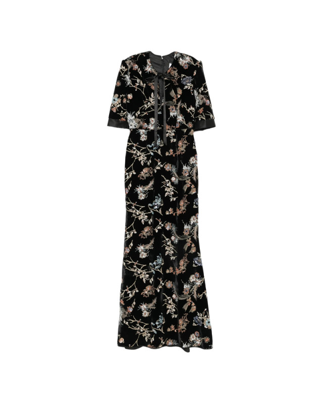 [De Santis] Short sleeve dress FW26 AB178  VELVE