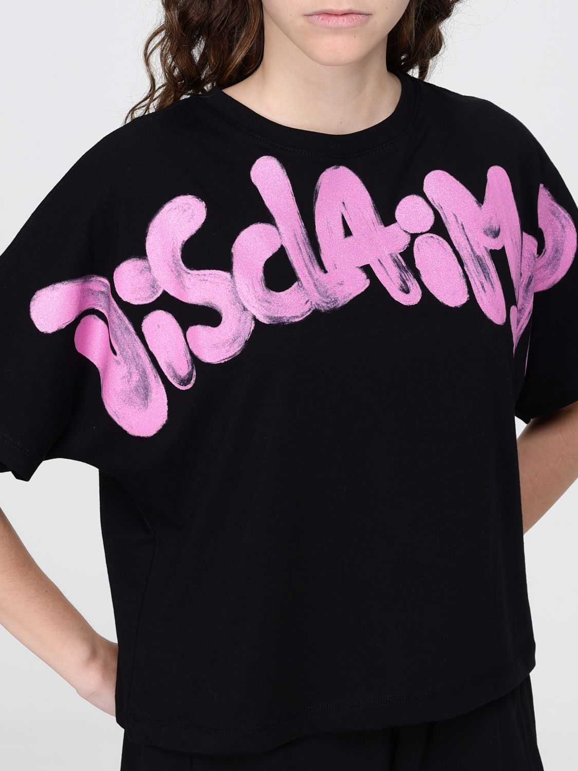 [DISCLAIMER] T-shirts Short Sleeve SS26 55554 NERO/ST.FUCSIA PERL