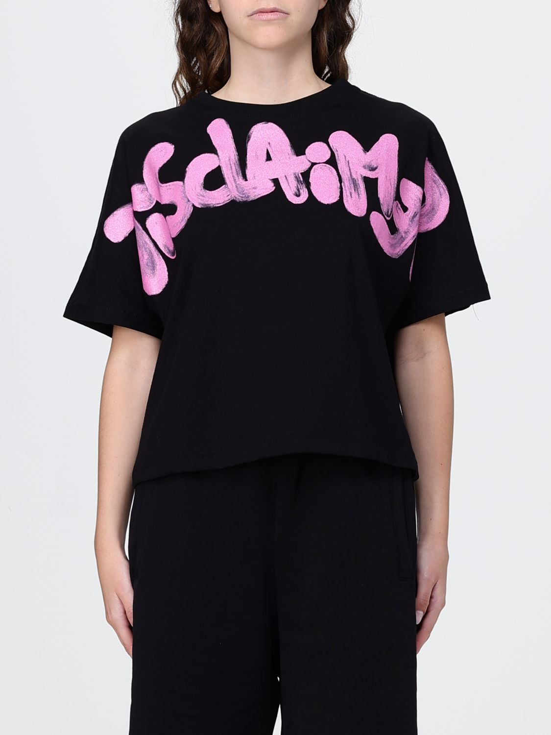 [DISCLAIMER] T-shirts Short Sleeve SS26 55554 NERO/ST.FUCSIA PERL