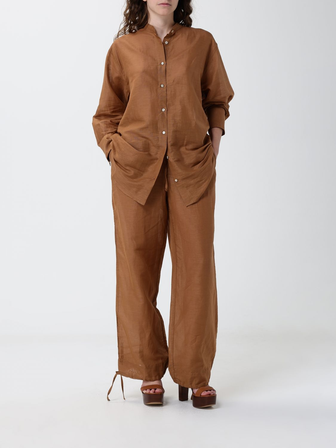 [120% LINO] Shirts Long Sleeve SS26 33BLIW1PLL000G494 700681