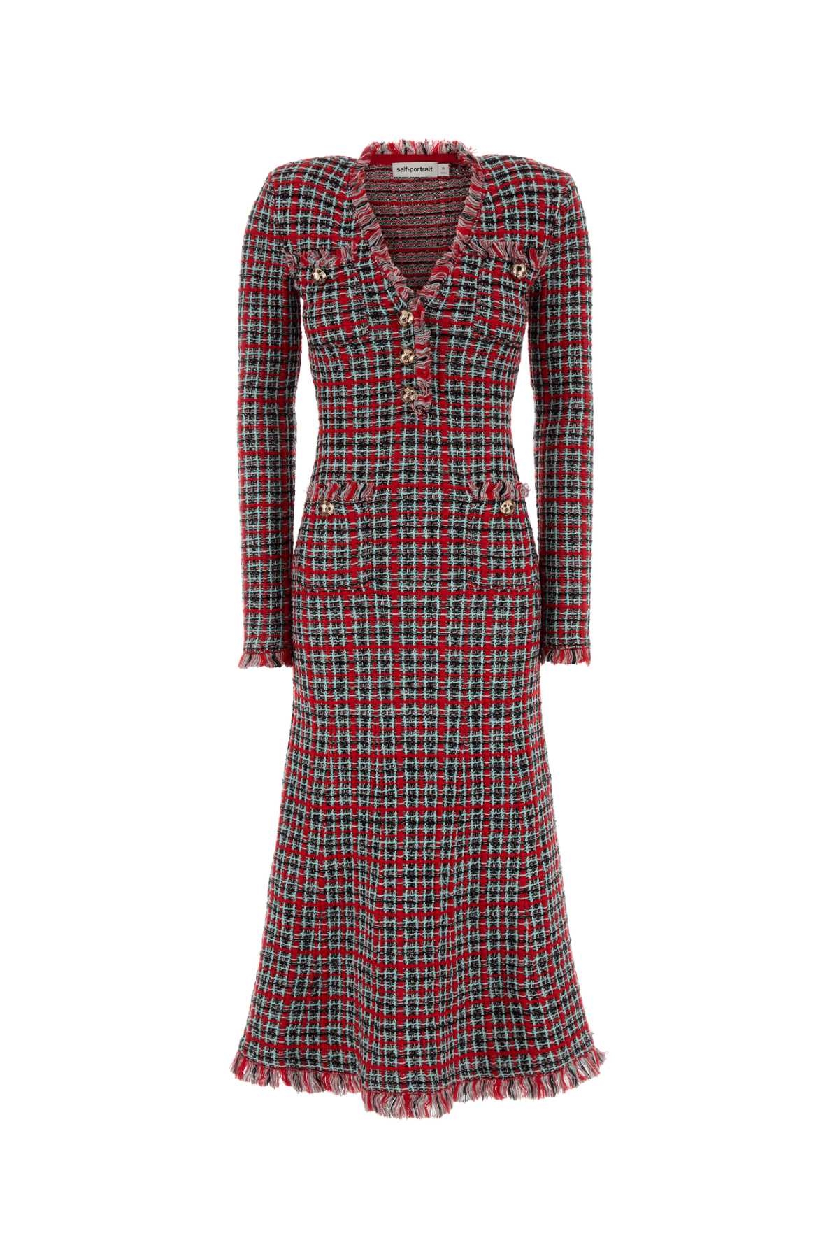 [SELF PORTRAIT] Long sleeve dress FW26 AW26146MR RED
