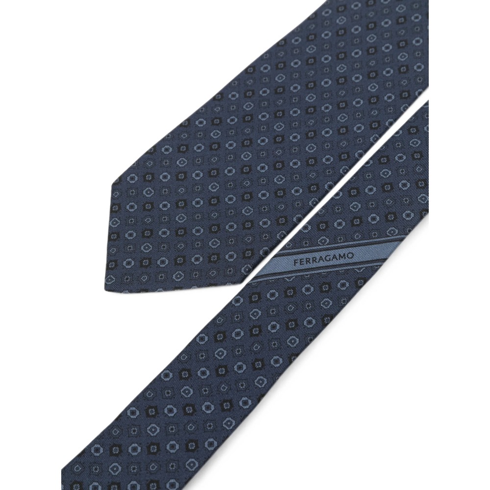 [Ferragamo] Tie FW26 351476 0797324 NAVY