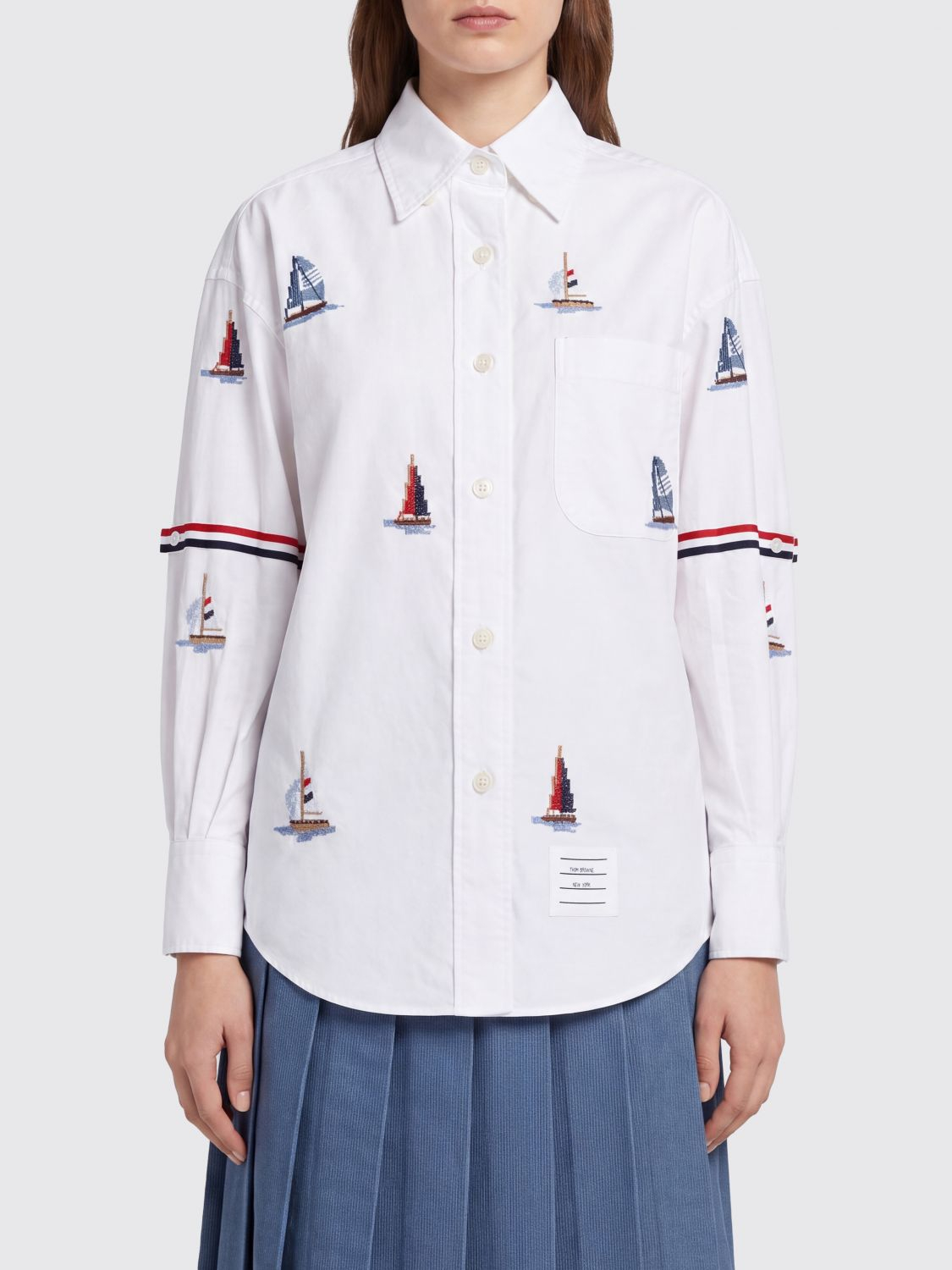 [Thom Browne] Shirts Long Sleeve FW26 FLL079EE1666 100
