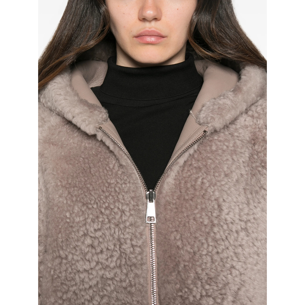 [SIMONETTA RAVIZZA] Leather Jacket FW26 F06JA440H33  TORTO