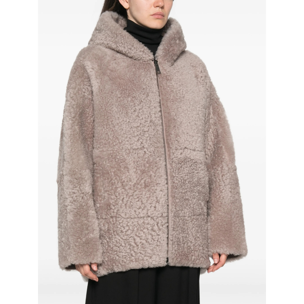 [SIMONETTA RAVIZZA] Leather Jacket FW26 F06JA440H33  TORTO