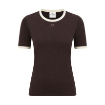 [Courreges] T-shirts Short Sleeve FW26 326JTS017JS0300B384 CHOCOLAT BUTTER