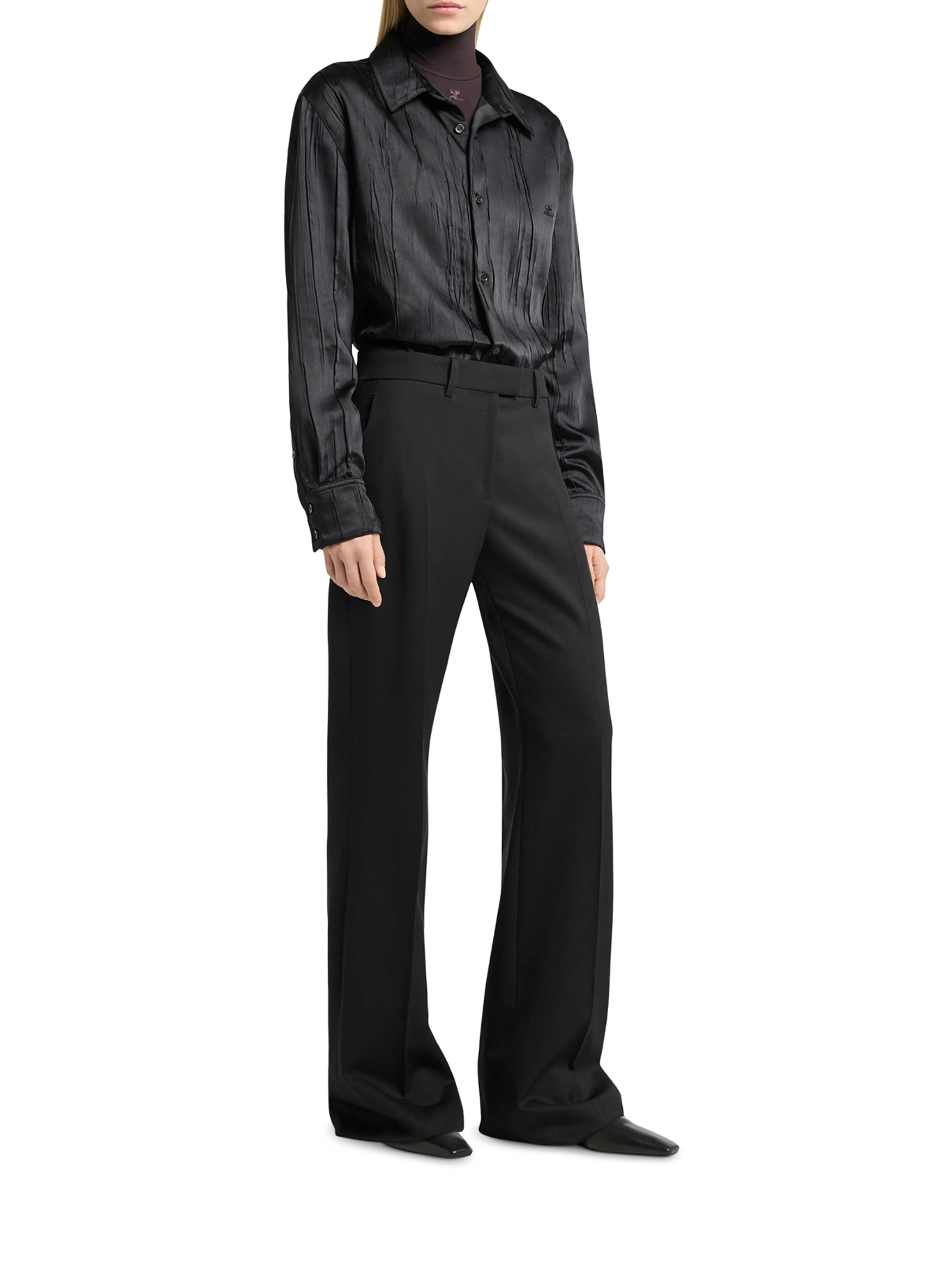 [Courreges] Shirts Long Sleeve FW26 326CCH135PL02809999 BLACK