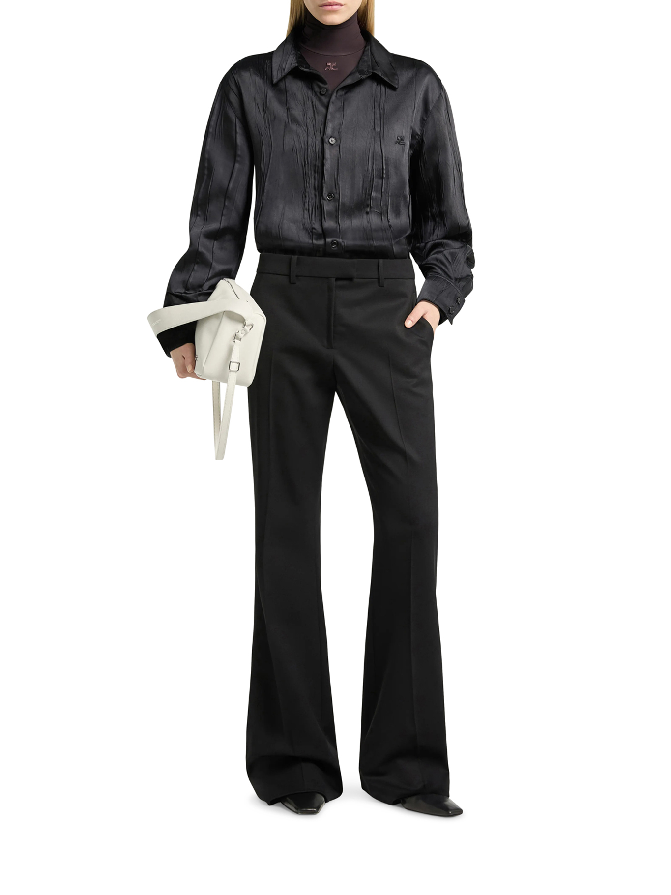 [Courreges] Shirts Long Sleeve FW26 326CCH135PL02809999 BLACK
