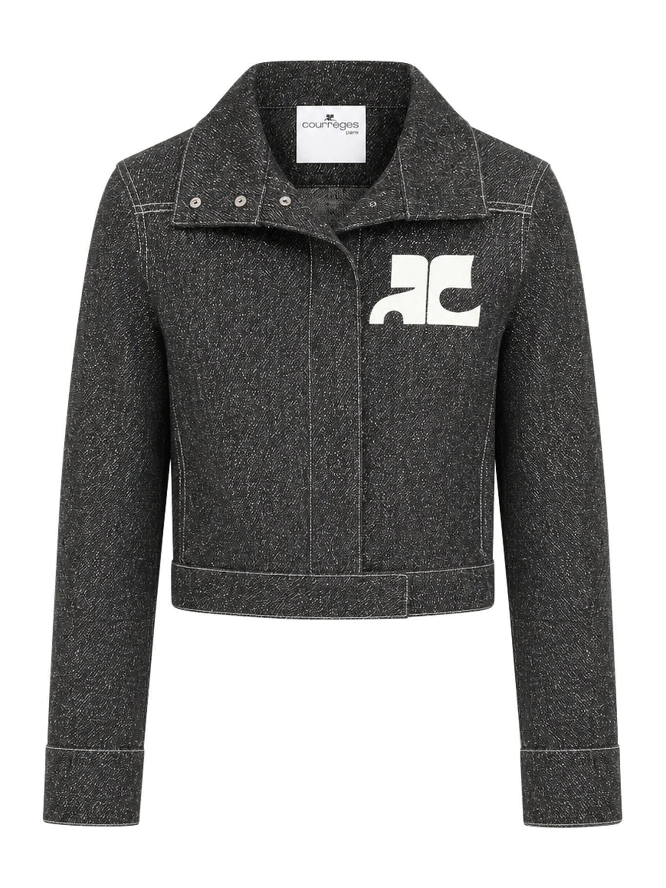 [Courreges] Denim Jacket FW26 426DOW023DE00689901 BLACK HERITAGE WHITE