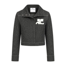 [Courreges] Denim Jacket FW26 426DOW023DE00689901 BLACK HERITAGE WHITE