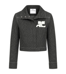 [Courreges] Denim Jacket FW26 426DOW023DE00689901 BLACK HERITAGE WHITE