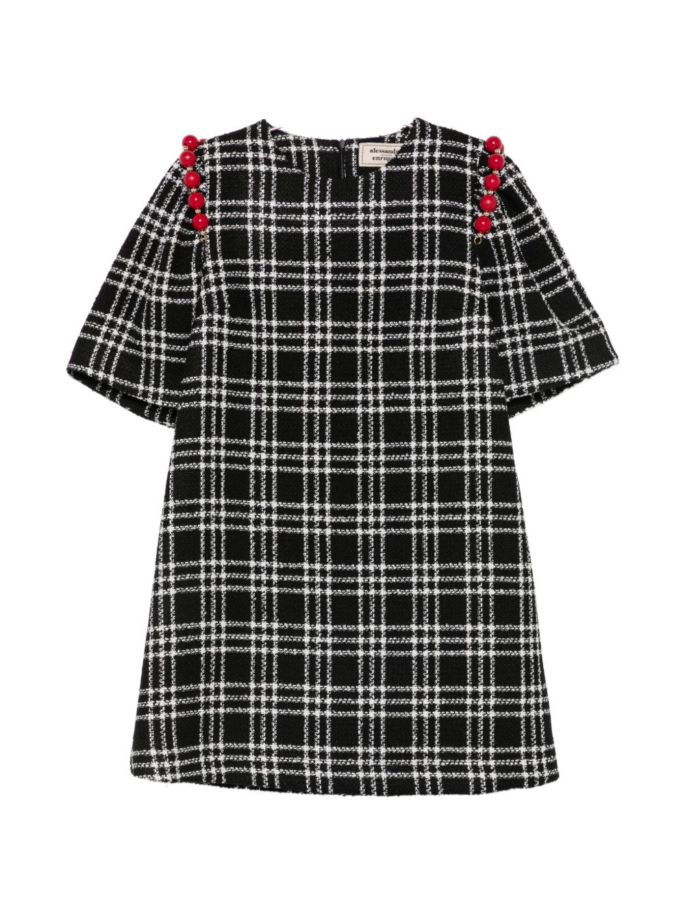 [ALESSANDRO ENRIQUEZ] Short sleeve dress FW26 D125JQBLACK
