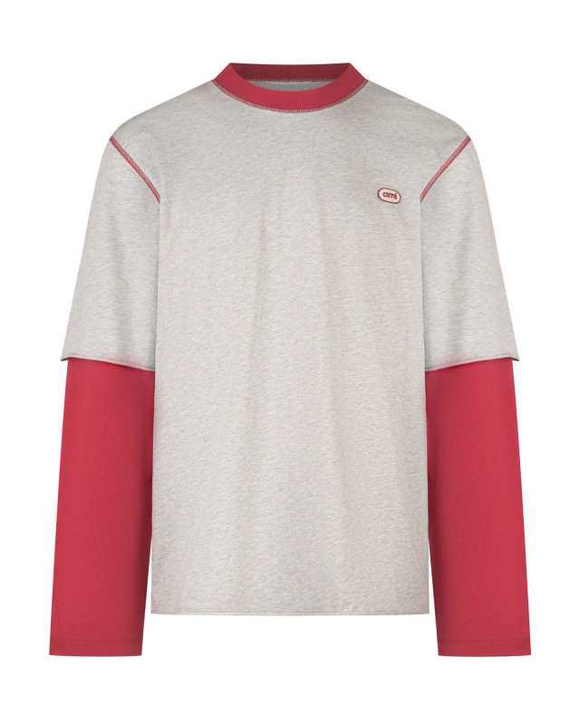 [AMI ALEXANDRE MATTIUSSI] T-shirts Long Sleeve FW26 HTS415JE0243 A266