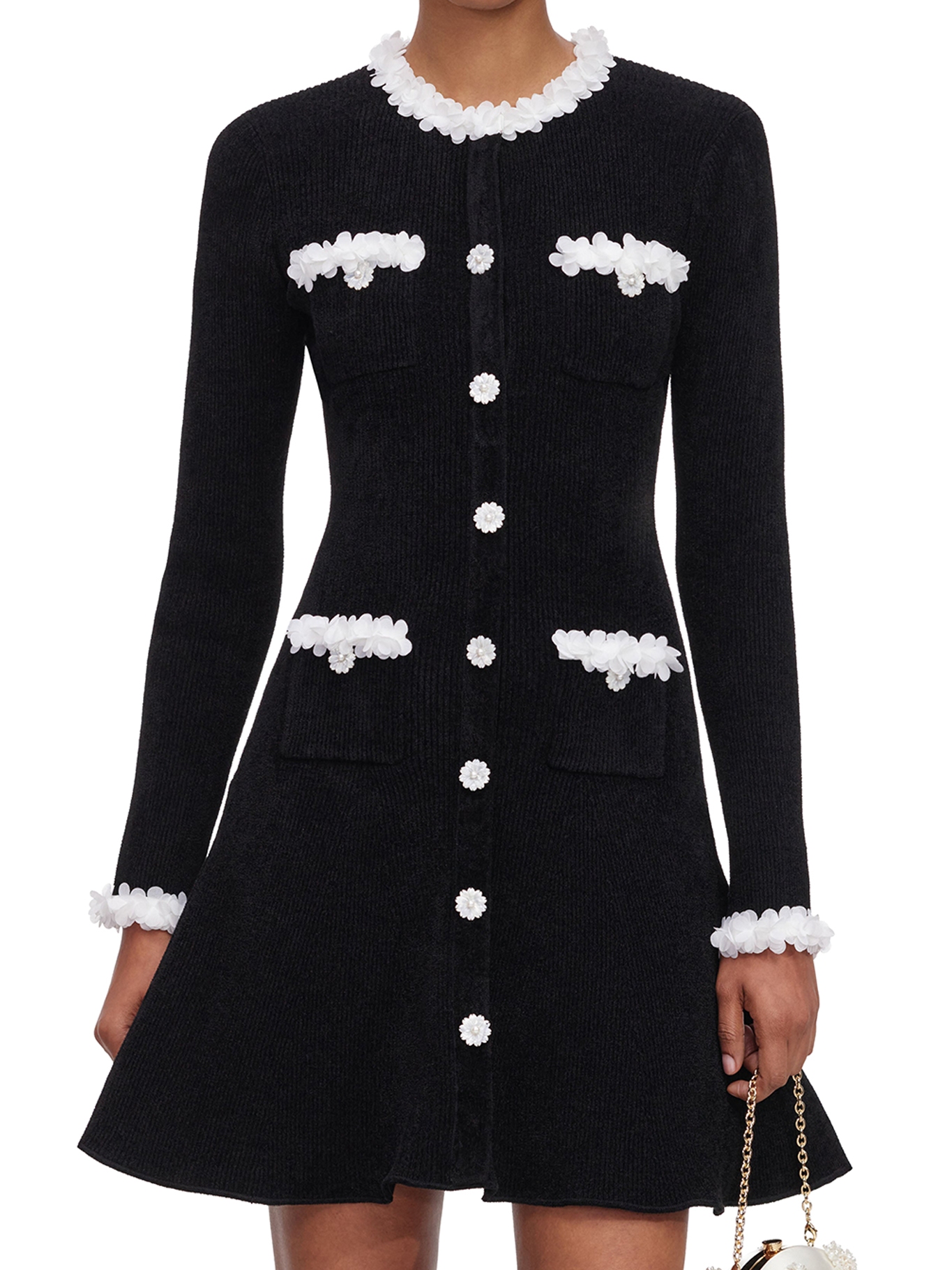 [Self-portrait] Long sleeve dress FW26 AW26099SBBLACK