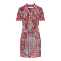 [Self-portrait] Short sleeve dress FW26 AW26146SBRRED