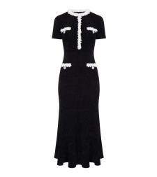 [Self-portrait] Short sleeve dress FW26 AW26099MABBLACK
