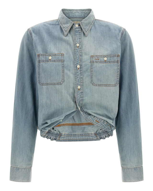 [R13] Shirts Long Sleeve FW26 R13WD185D351ARIVERBLUE
