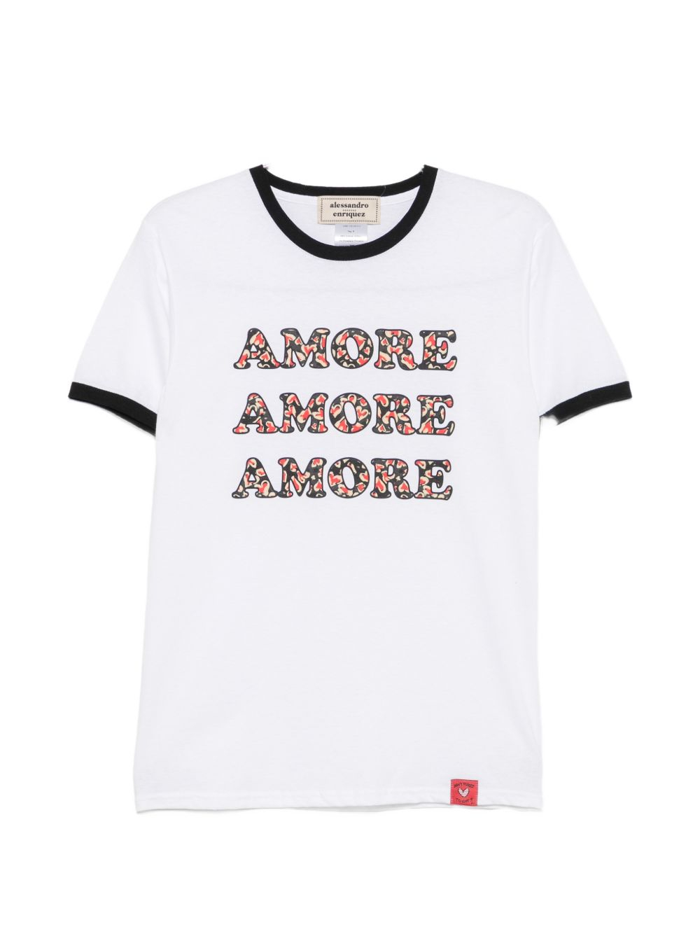 [ALESSANDRO ENRIQUEZ] T-shirts Short Sleeve FW26 TS109COWHITE/BLACK