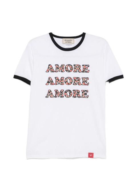 [ALESSANDRO ENRIQUEZ] T-shirts Short Sleeve FW26 TS109COWHITE/BLACK