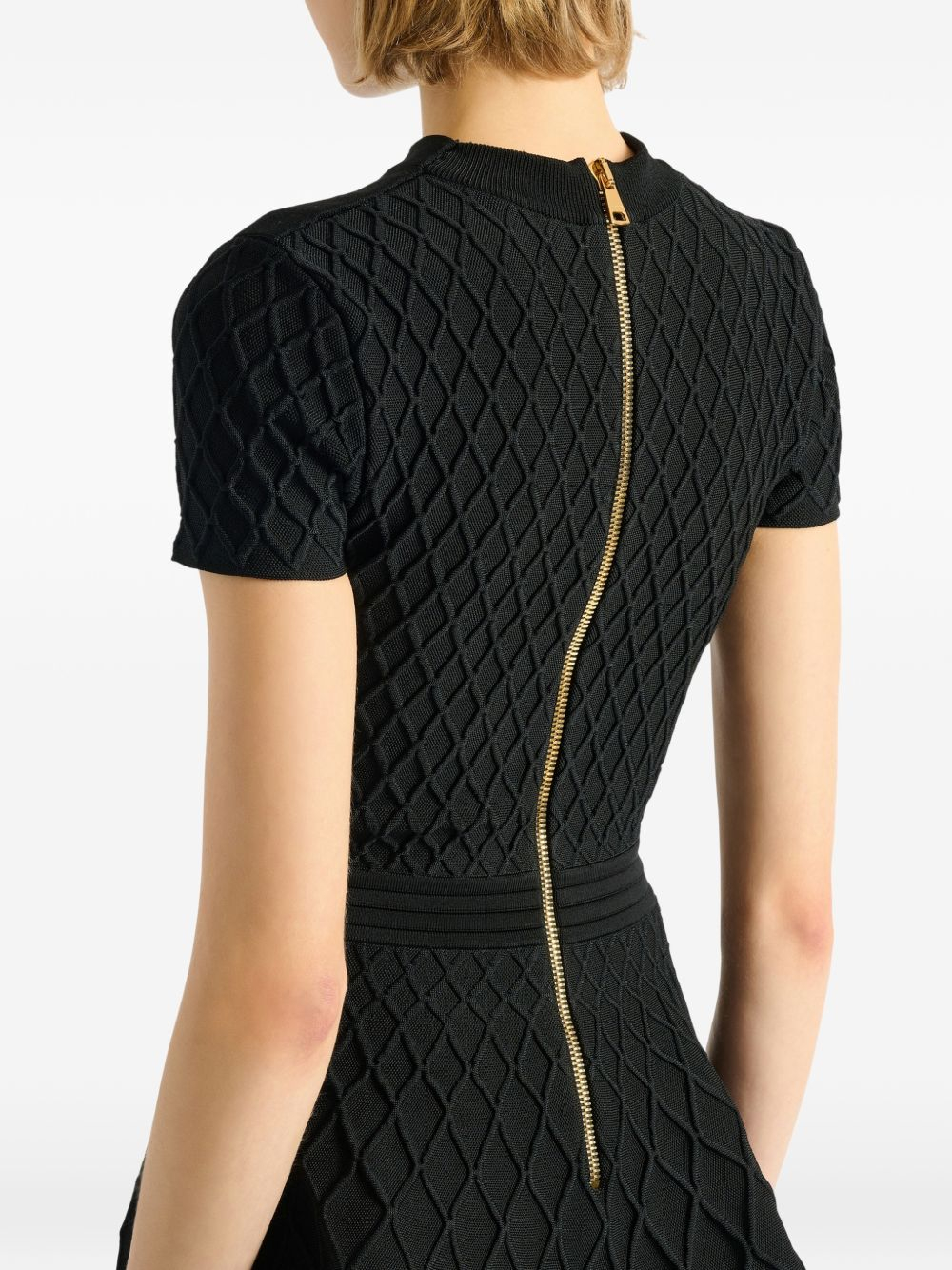 [Balmain] Short sleeve dress FW26 HF1R7520KK200PA
